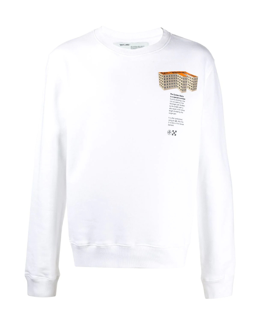 商品Off-White|男白棉质印花长袖卫衣 OMBA025R20E30007-0188（澳门仓发货）,价格¥2507,第1张图片