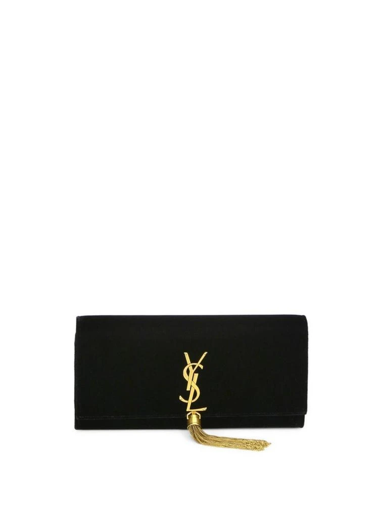 商品Yves Saint Laurent|Saint Laurent - Kate Tassel Monogram Velvet Clutch,价格¥13110,第1张图片