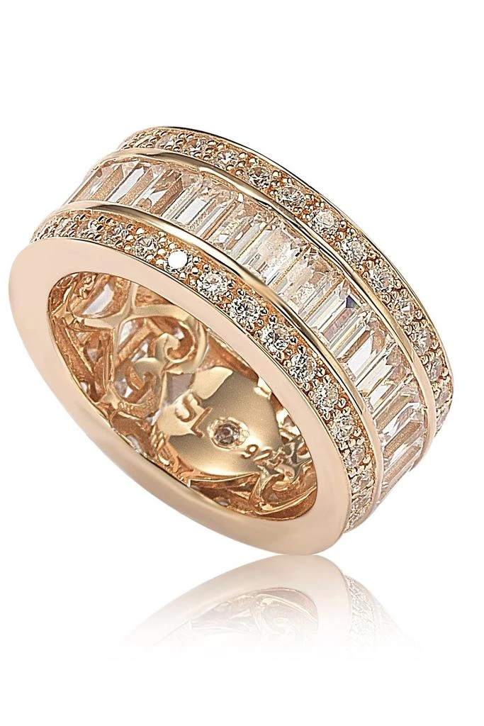 商品Suzy Levian|14K Rose Gold Plated Sterling Silver Baguette-Cut & Round-Cut CZ Eternity Band,价格¥1502,第5张图片详细描述