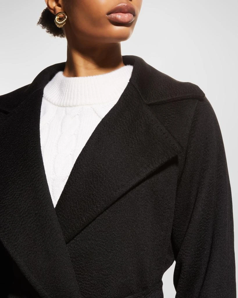 商品Max Mara|Manuela Belted Camel Hair Coat, Black,价格¥28258,第5张图片详细描述