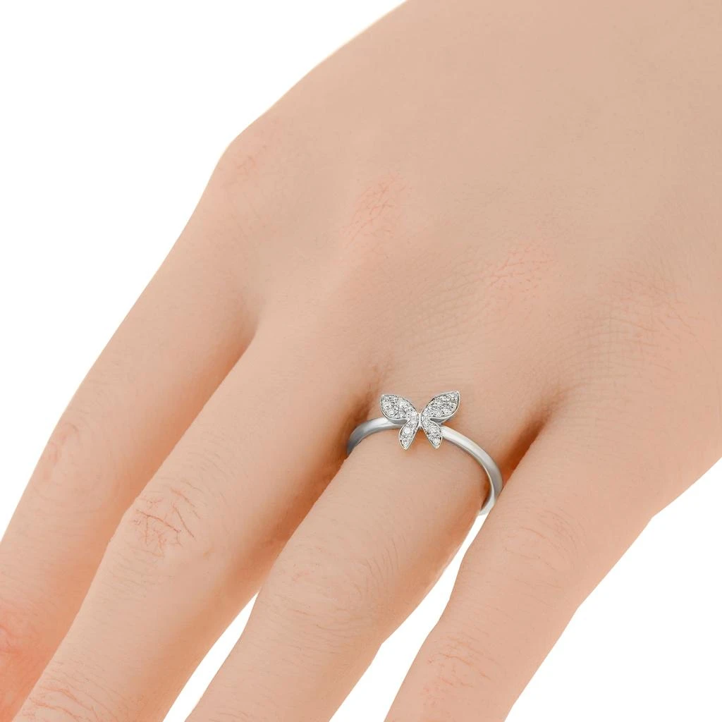 商品Mimi Milano|Mimi Milano Farfalla 18K White Gold, Diamond Band Ring,价格¥4018,第2张图片详细描述