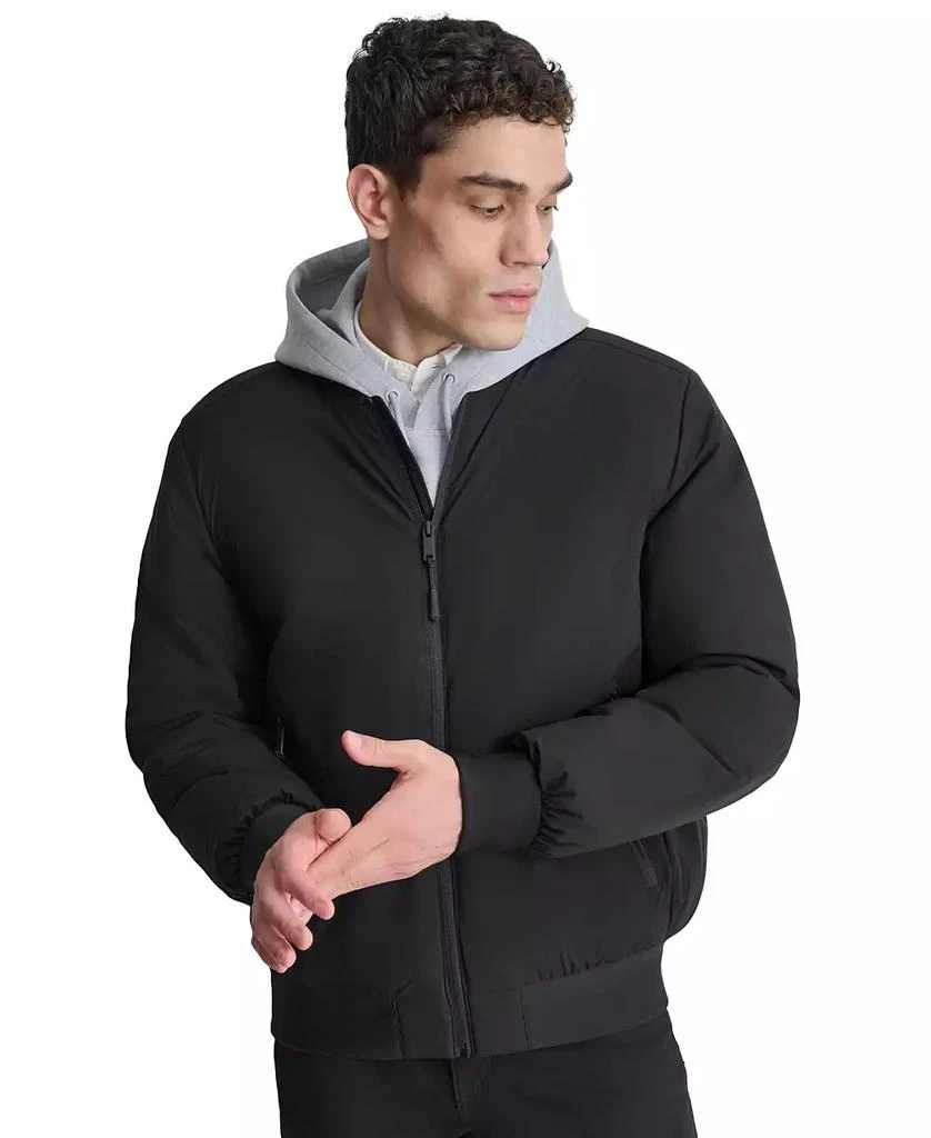 商品DKNY|Men's Stretch Zip-Front Zip-Pocket Bomber Jacket,价格¥423,第1张图片