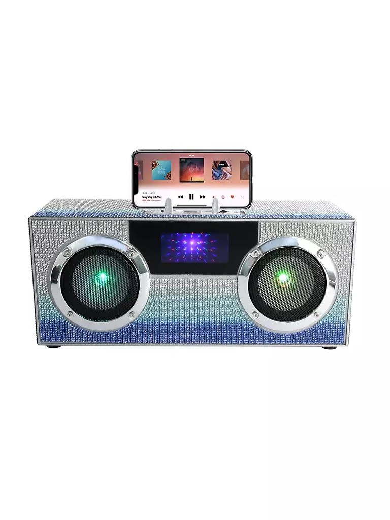 商品Trend Tech Brands|Ombre Bling Mini Boombox Bluetooth Speaker,价格¥450,第1张图片
