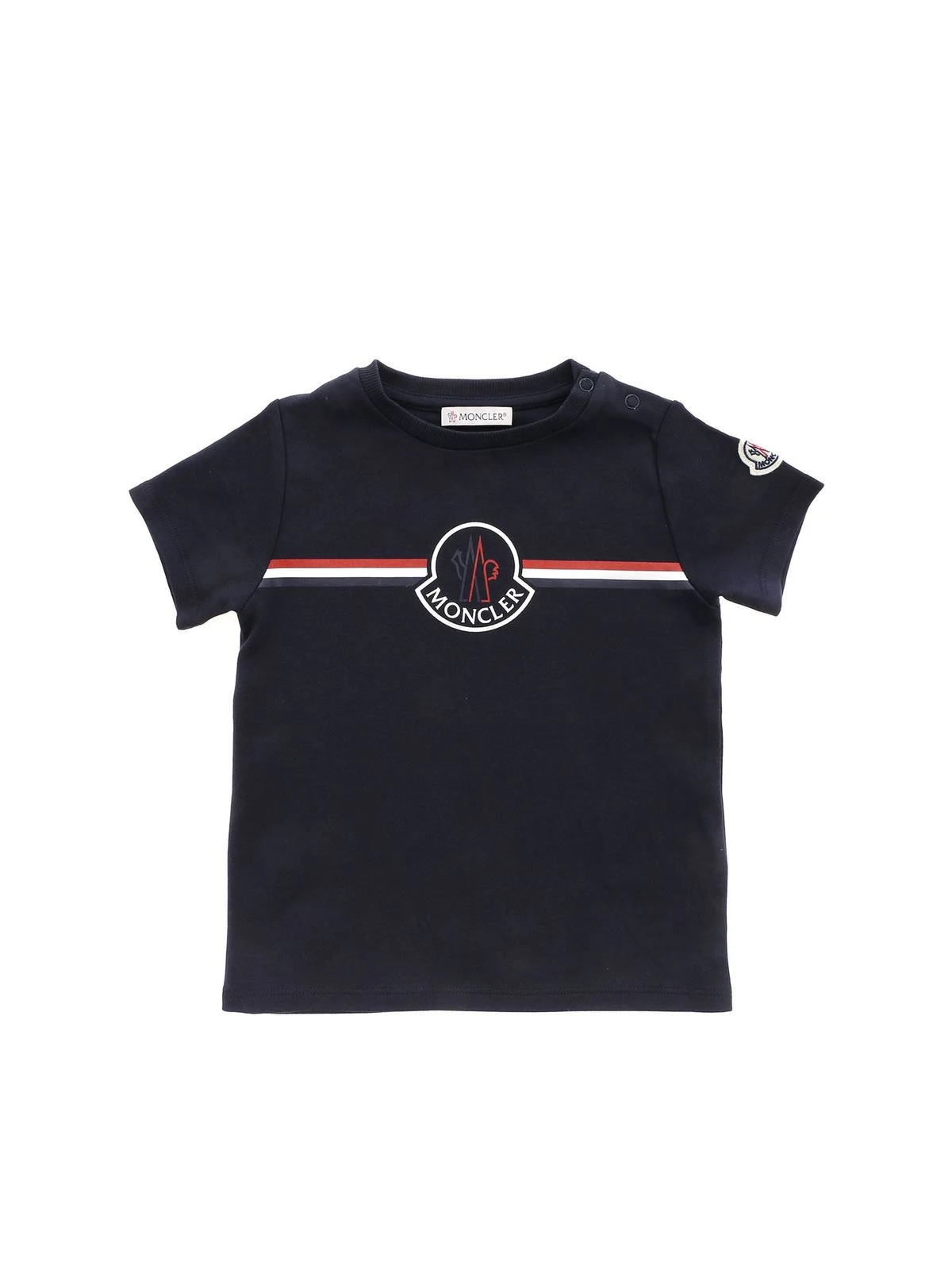 商品Moncler|MONCLER 海军蓝色男童T恤 8C71700-8392E-742,价格¥585,第1张图片