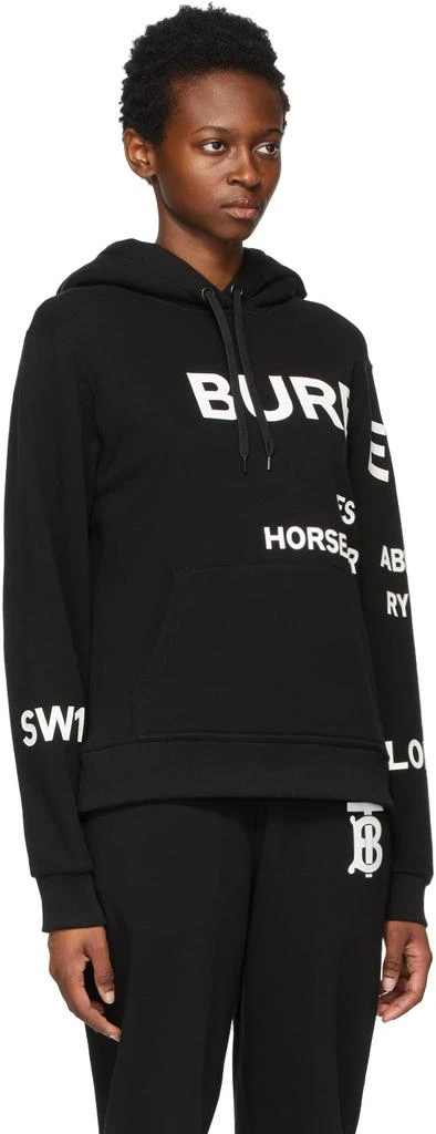 商品Burberry|Black Oversized 'Horseferry' Hoodie,价格¥6138,第2张图片详细描述