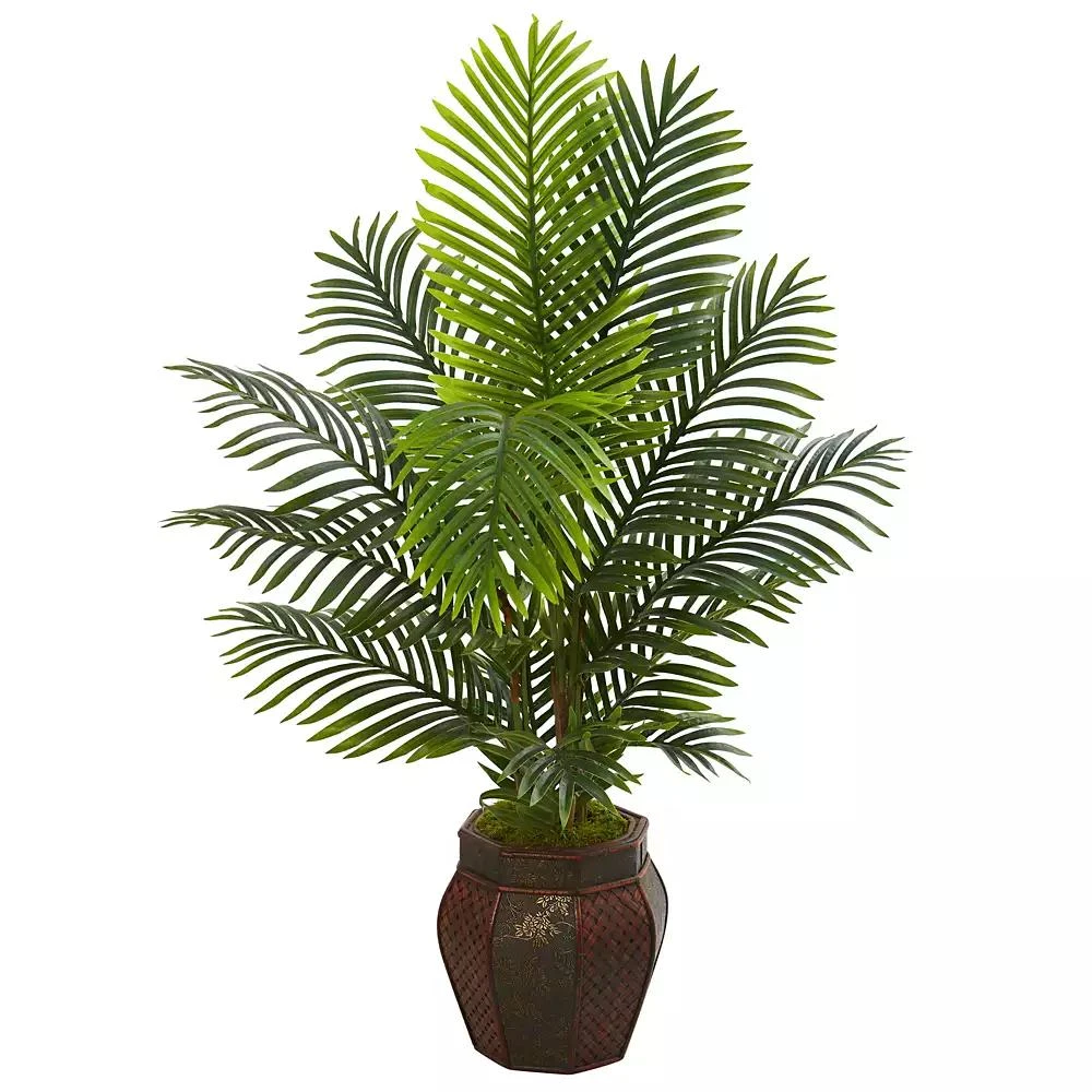 商品NEARLY NATURAL|4.5' Paradise Palm Artificial Tree in Decorative Planter,价格¥1588,第1张图片