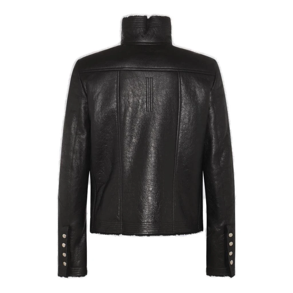 商品Rick Owens|Rick Owens Bauhaus Zip Detailed Leather Jacket,价格¥23476,第2张图片详细描述
