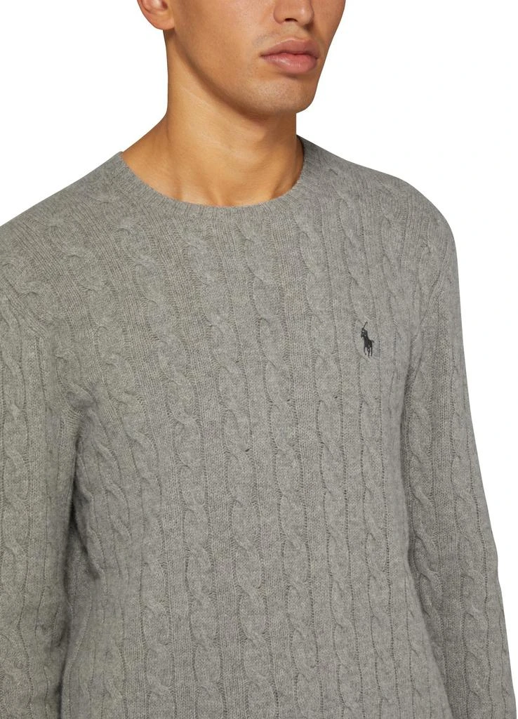 商品Ralph Lauren|Round-neck cable knit sweater with logo,价格¥1335,第4张图片详细描述