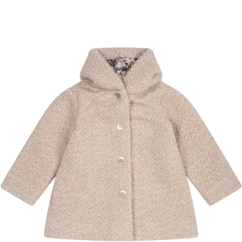 商品Caffe' d'Orzo|Beige Coat For Baby Girl,价格¥1363,第1张图片