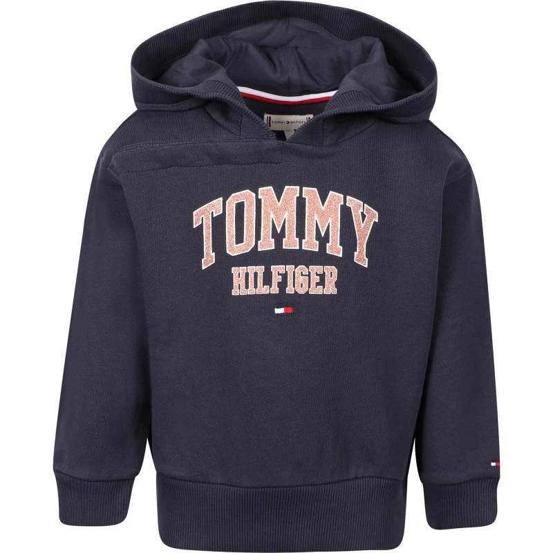 商品Tommy Hilfiger|Organic cotton logo hoodie in navy,价格¥507,第1张图片