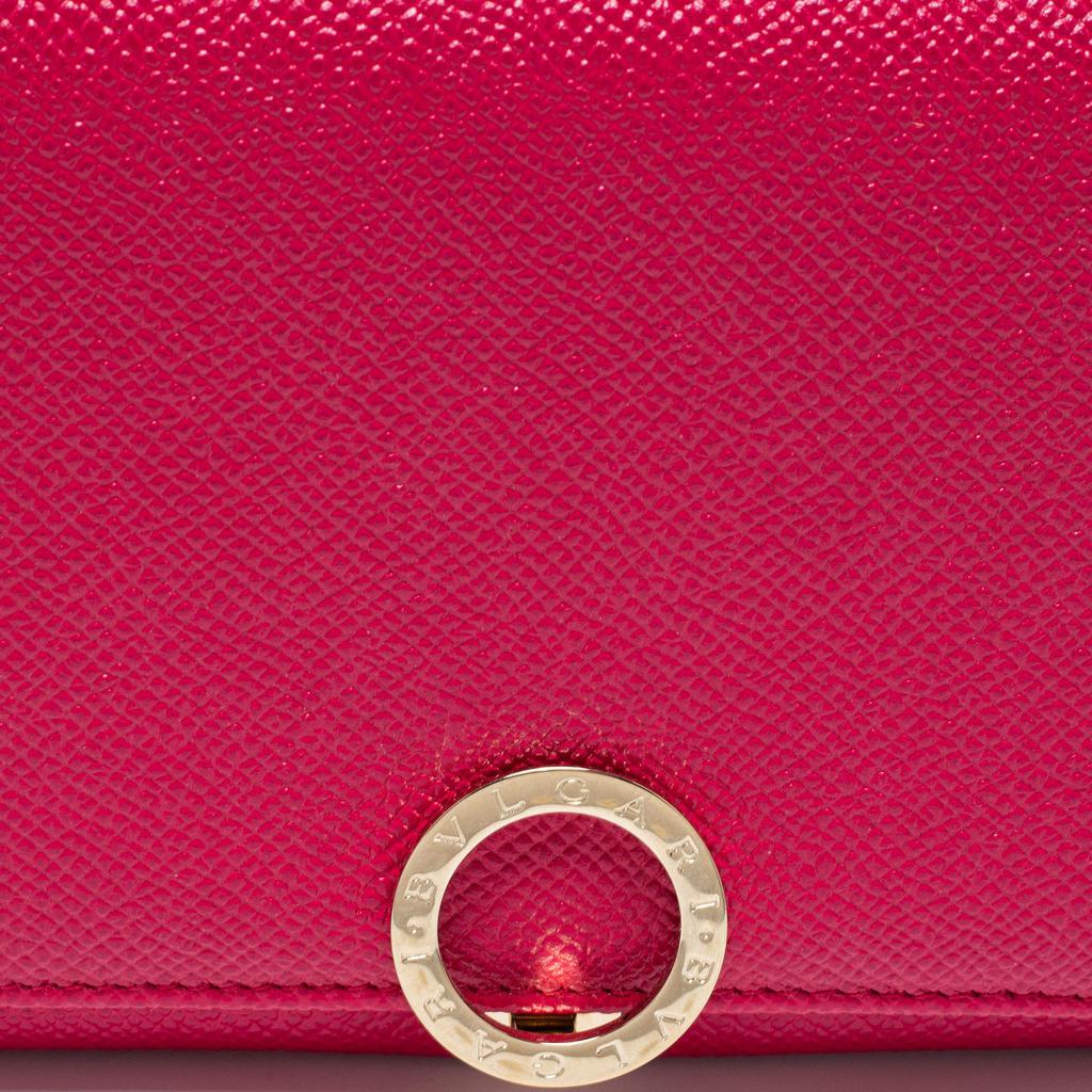 Bvlgari Fuchsia Leather Bvlgari Trifold Wallet商品第7张图片规格展示