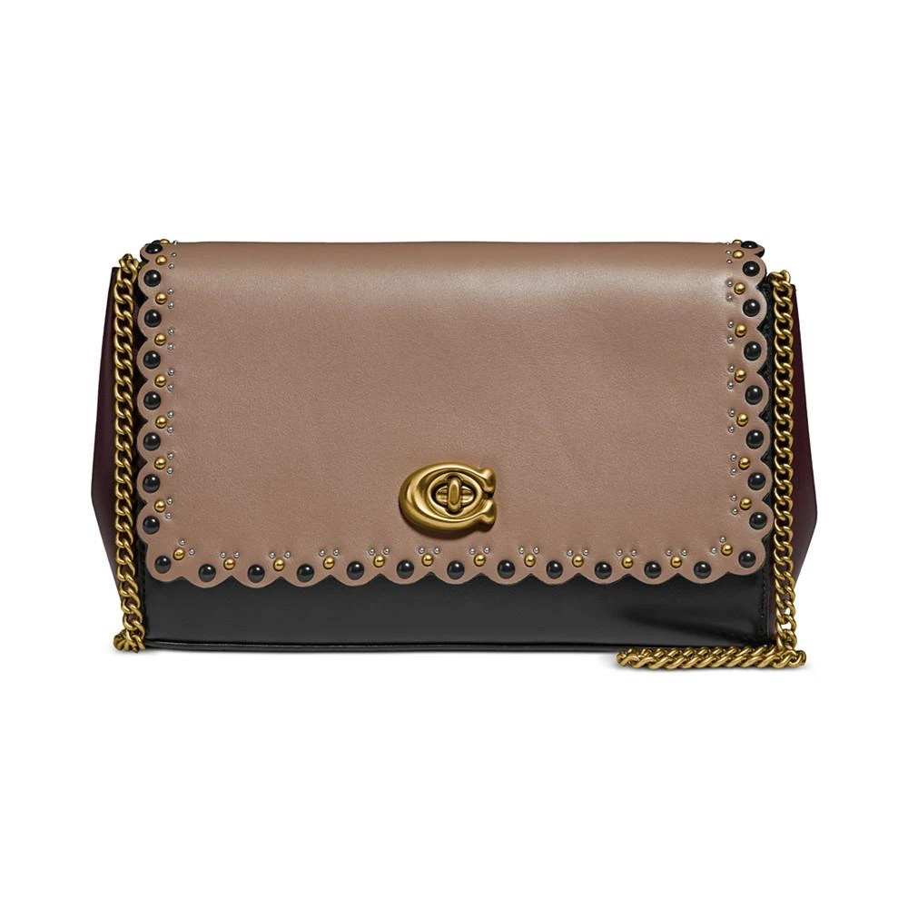 商品Coach|Alexa Scalloped Leather Crossbody Bag,价格¥401,第1张图片