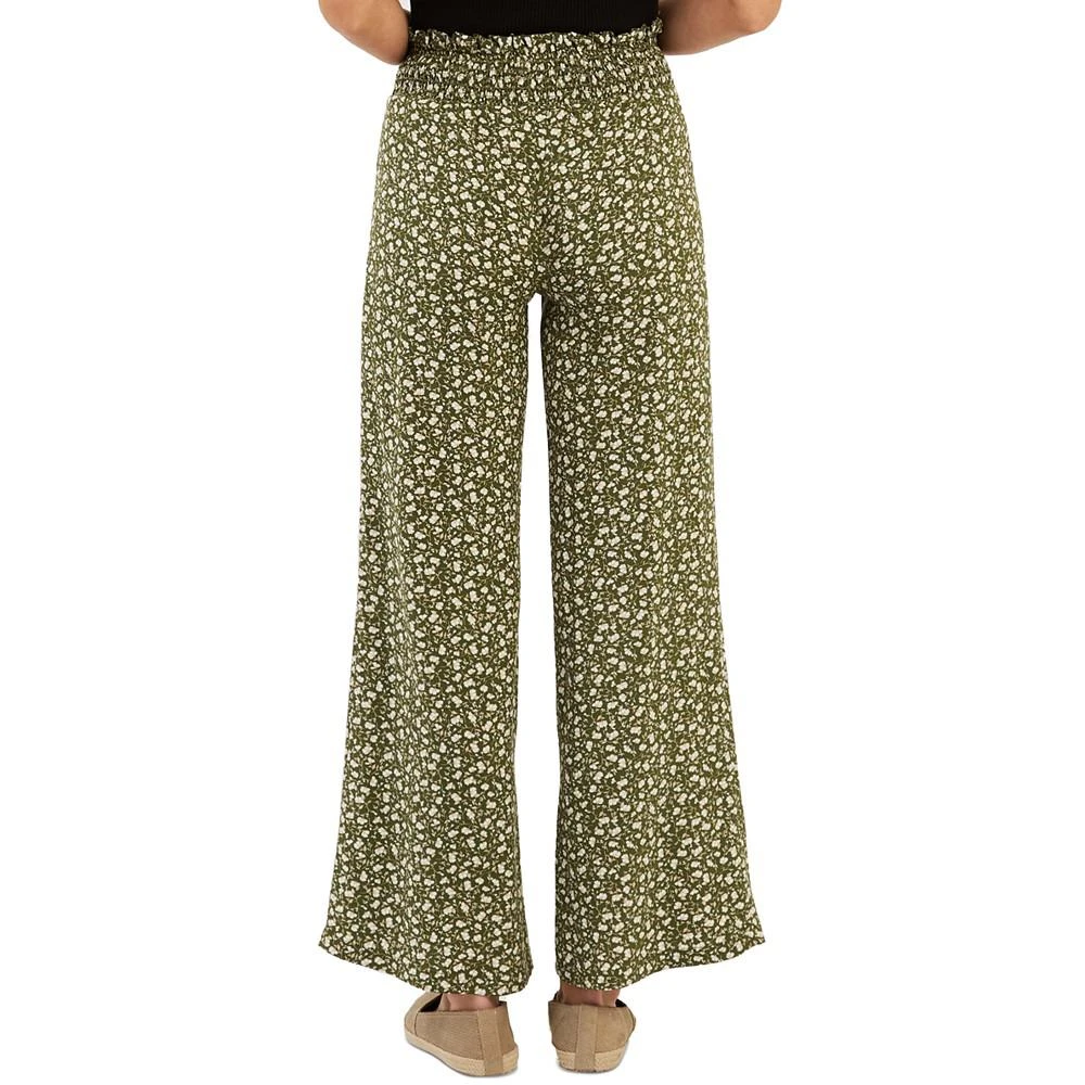 商品BCX|Juniors' Printed Smocked-Waist Palazzo Pants,价格¥87,第2张图片详细描述