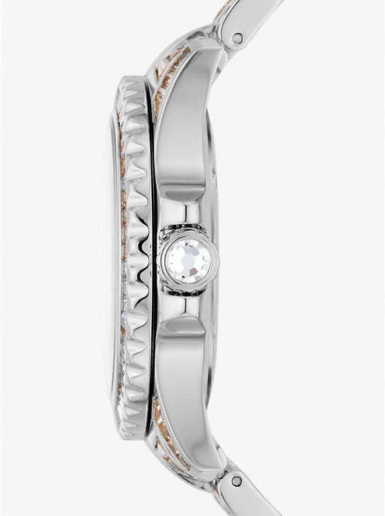 商品Michael Kors|Limited-Edition Oversized Everest Two-Tone Pavé Silver-Tone Watch,价格¥3881,第2张图片详细描述