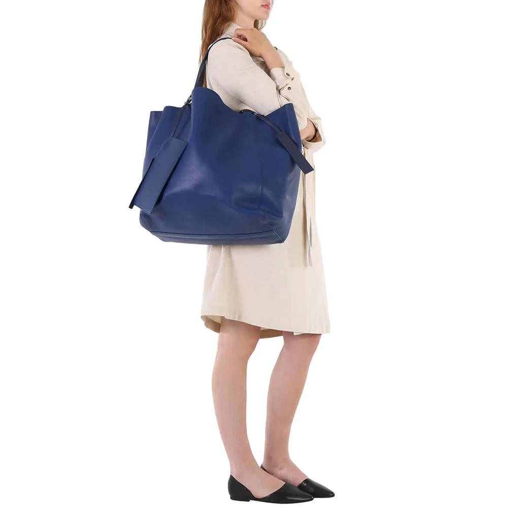 商品Burberry|Burberry Bright Ultramarine Billings Leather Tote,价格¥7721,第3张图片详细描述