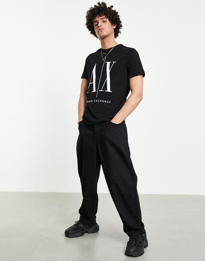 Armani Exchange icon t-shirt in black商品第4张图片规格展示