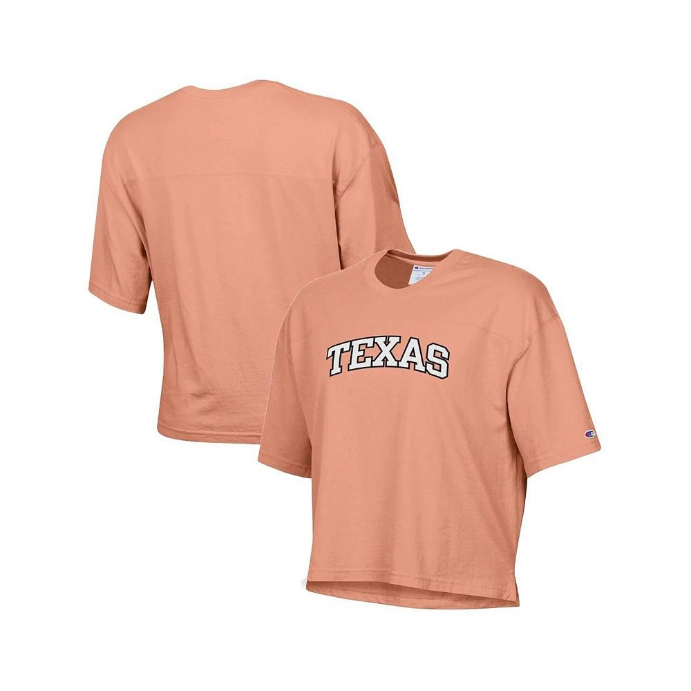 商品CHAMPION|Women's Orange Texas Longhorns Vintage-Like Wash Boxy Crop T-shirt,价格¥258,第1张图片