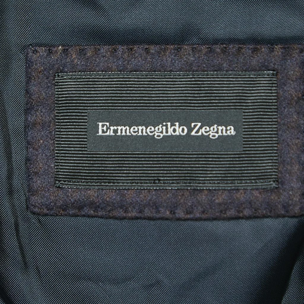 商品Ermenegildo Zegna|Ermenegildo Zegna Navy Blue Patterned Silk Single Breasted Blazer XL,价格¥2800,第4张图片详细描述