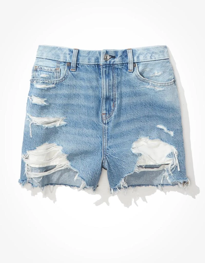 商品AE|AE Curvy Denim Mom Shorts,价格¥183,第4张图片详细描述