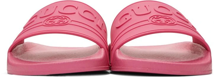 商品Gucci|Pink Pursuit Pool Slides,价格¥2278,第2张图片详细描述