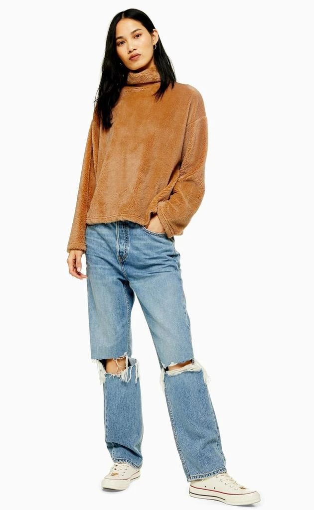 商品Topshop|泰迪羊毛漏斗领上衣,价格¥172,第5张图片详细描述
