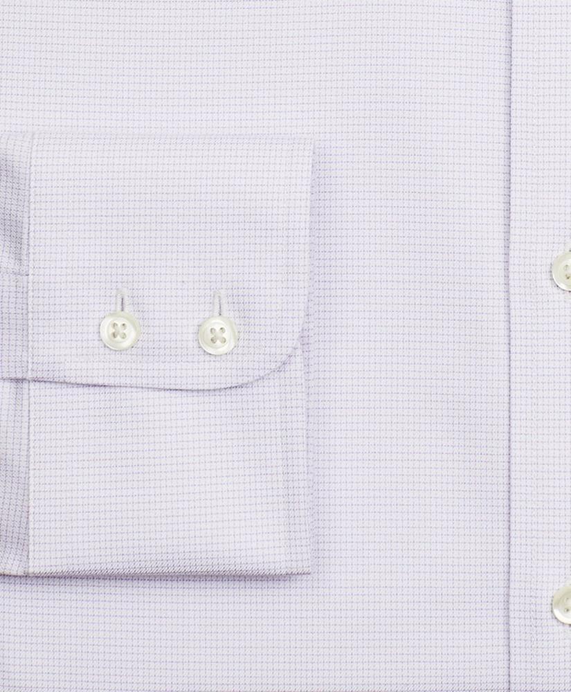 商品Brooks Brothers|Stretch Regent Regular-Fit Dress Shirt, Non-Iron Twill English Collar Micro-Check,价格¥375-¥525,第3张图片详细描述
