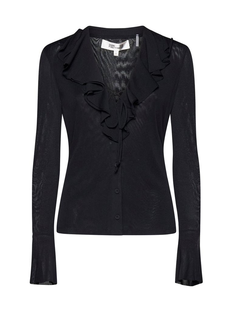 Diane von Furstenberg V-Neck Ilea Top商品第1张图片规格展示