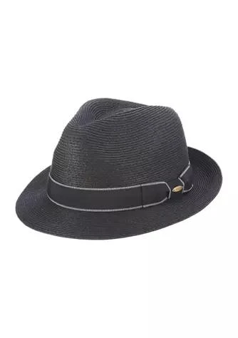 商品SCALA|Fine Paper Braid Fedora Hat,价格¥435,第1张图片详细描述