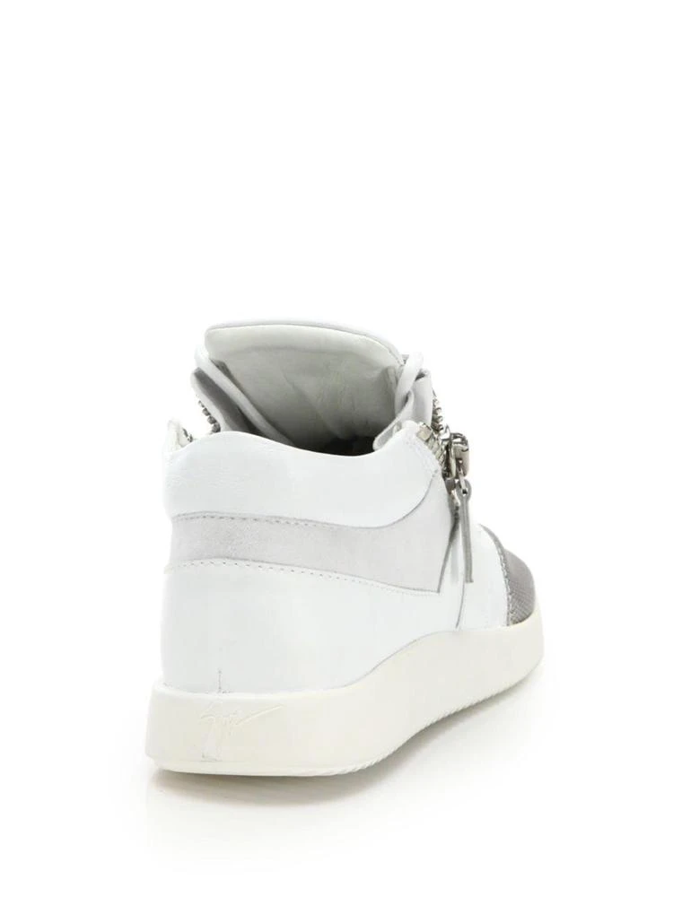 商品Giuseppe Zanotti|Leather & Mesh Side-Zip Sneakers,价格¥2065,第2张图片详细描述