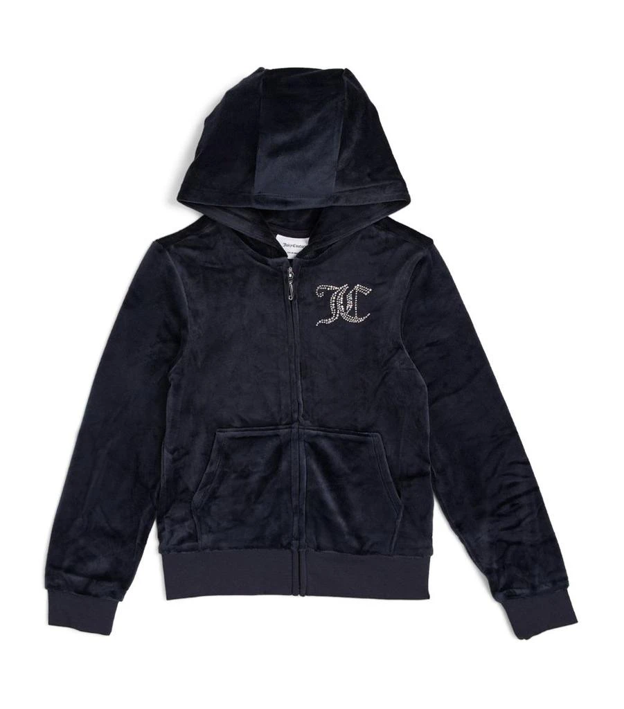 商品Juicy Couture|Velour Diamanté Logo Hoodie (7-16 Years),价格¥756,第1张图片