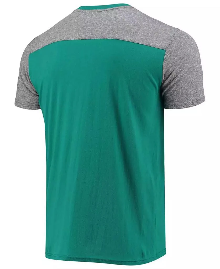商品Majestic|Men's Aqua, Gray Miami Dolphins Field Goal Slub T-shirt,价格¥335,第2张图片详细描述