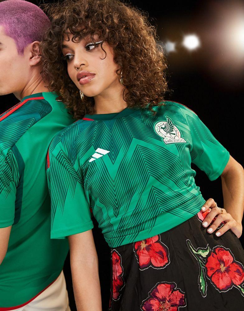 商品Adidas|adidas Football Mexico World Cup 2022 unisex home shirt in green,价格¥624,第4张图片详细描述
