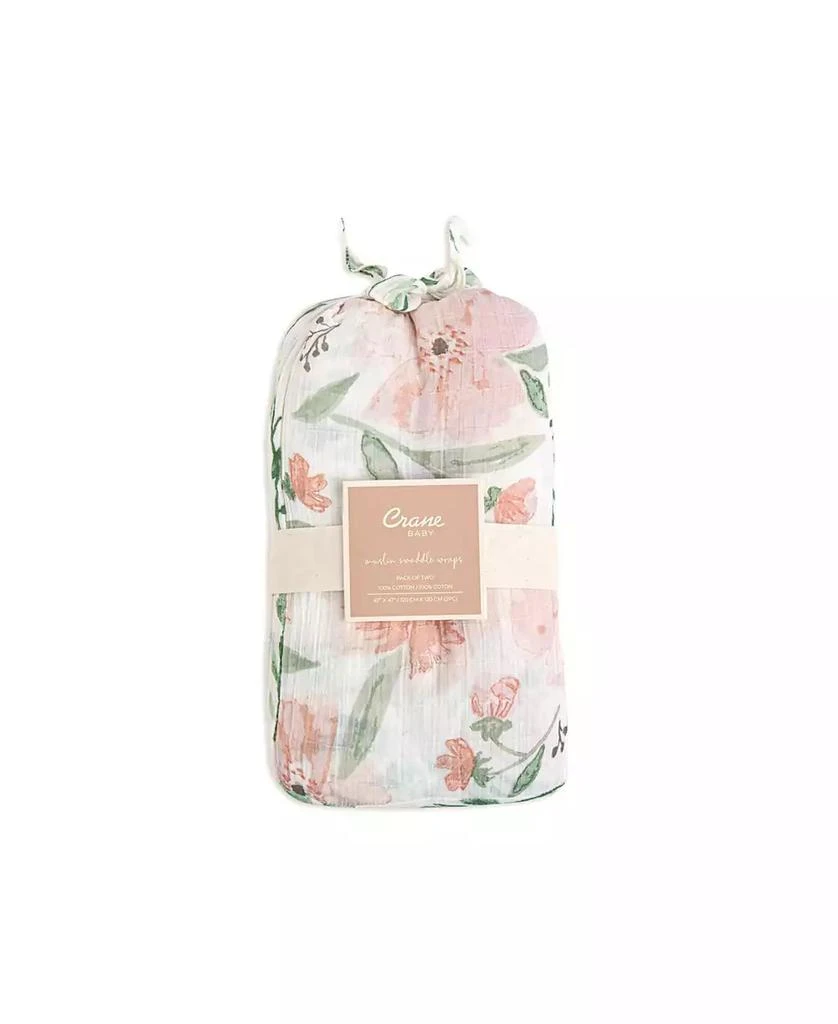 商品Crane Baby|Baby Girls Parker Swaddle Wraps, Pack of 2,价格¥260,第2张图片详细描述