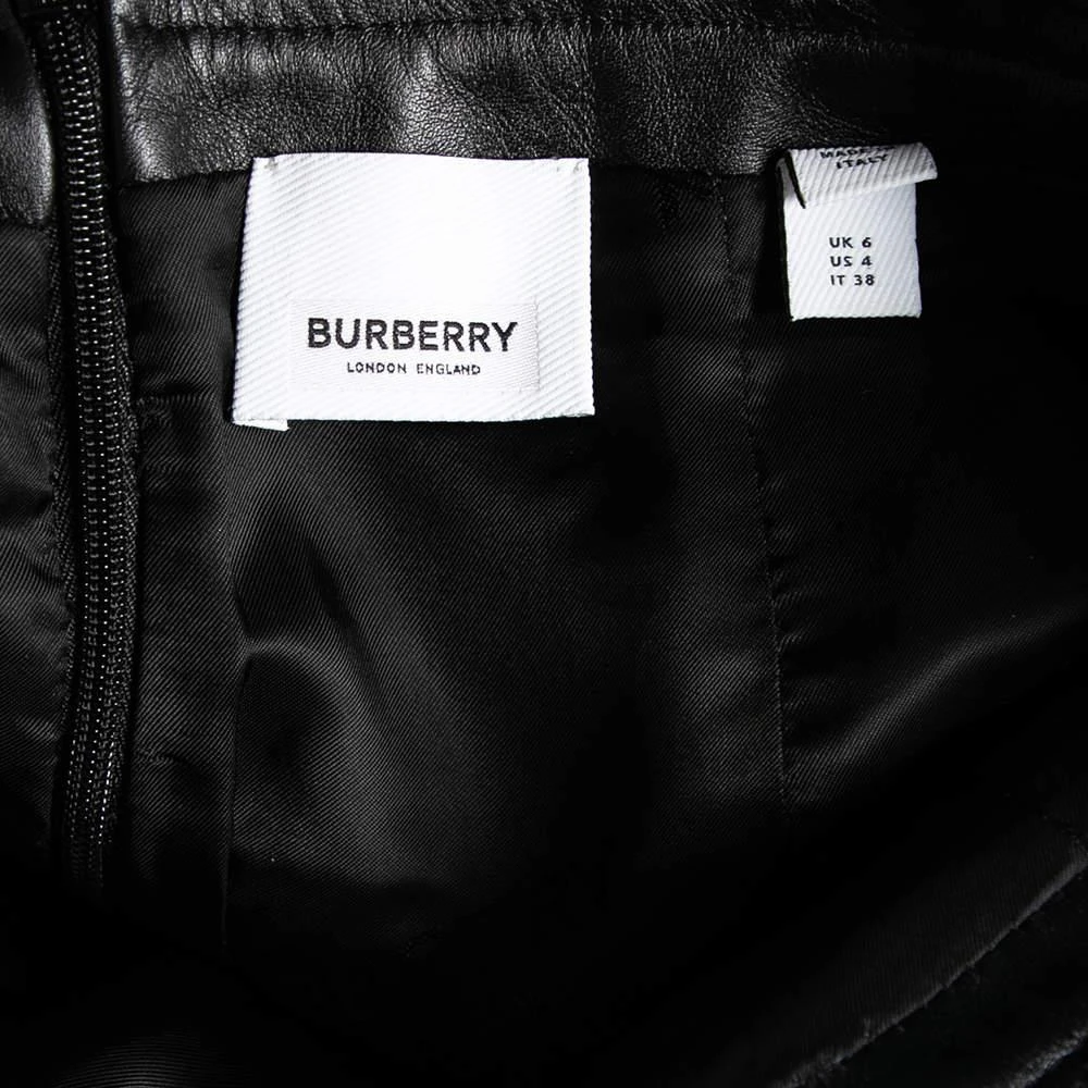商品[二手商品] Burberry|Burberry Black Leather Step Through Pencil Skirt S,价格¥4174,第4张图片详细描述