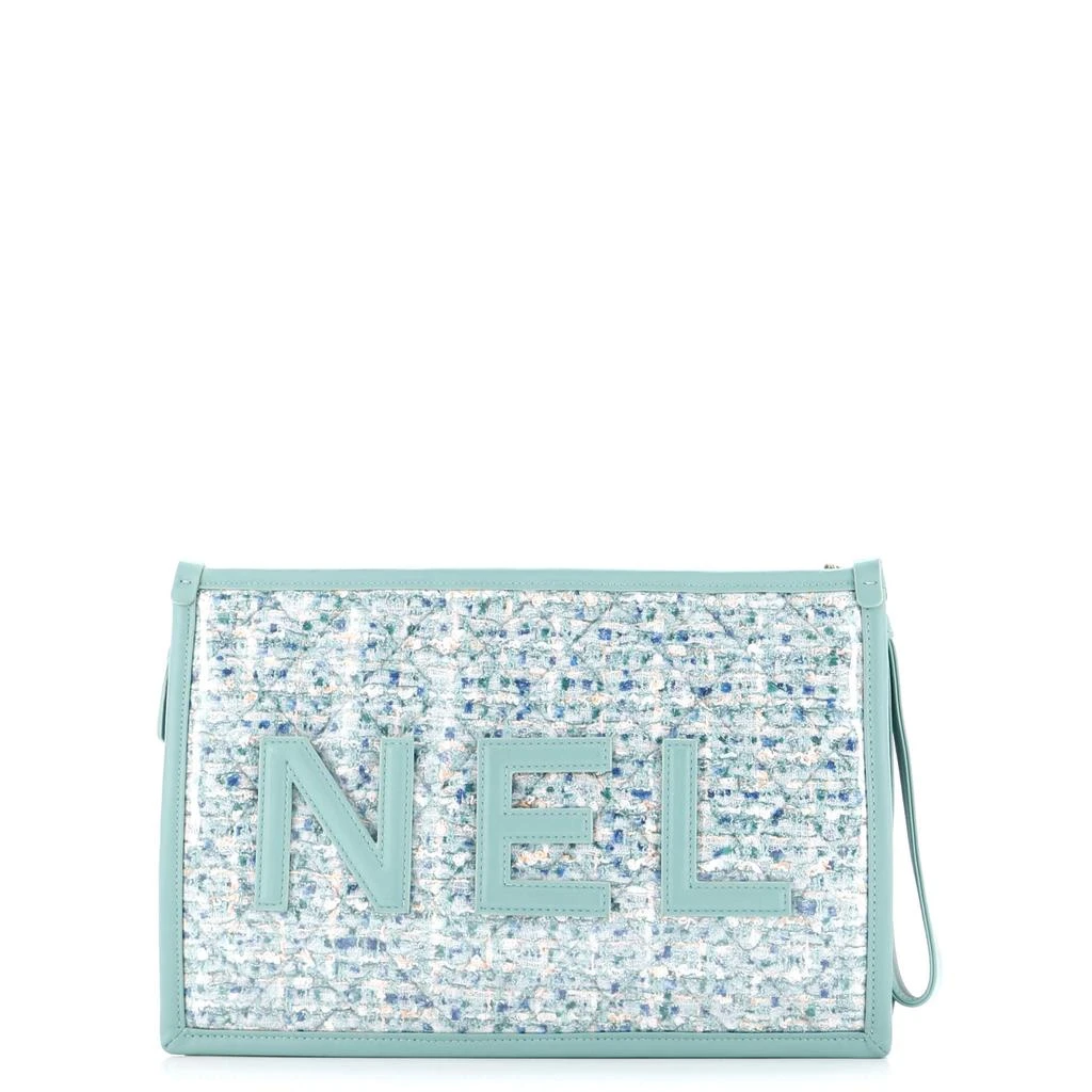 商品[二手商品] Chanel|Logo Wristlet Clutch PVC Over Quilted Tweed Large,价格¥14172,第3张图片详细描述