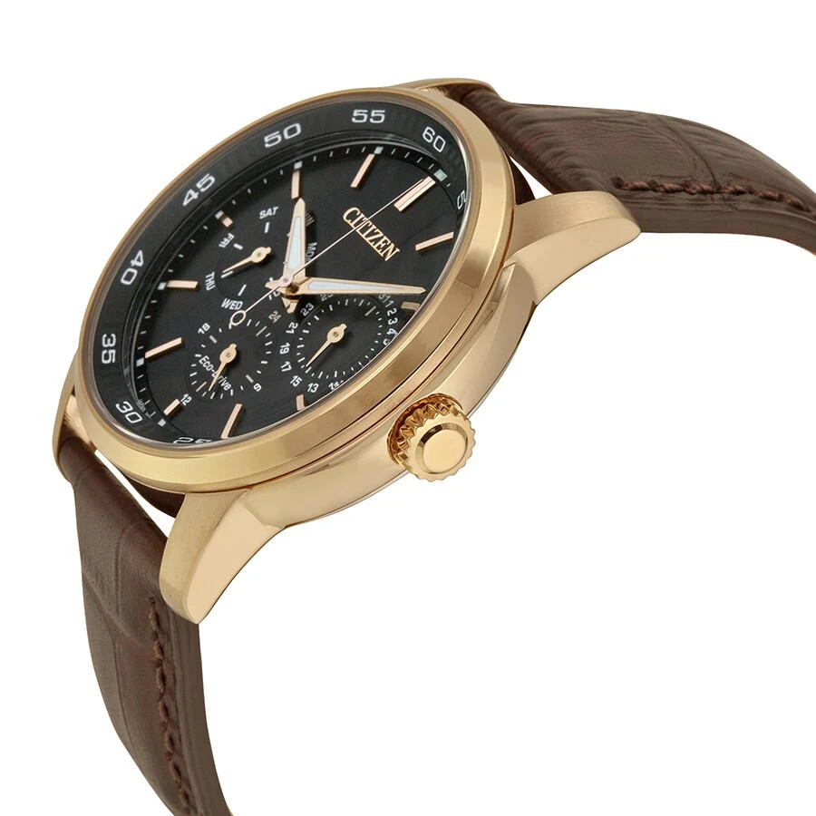 商品Citizen|Dress Eco-Drive Black Dial Brown Leather Men's Watch BU2013-08E,价格¥1623,第2张图片详细描述