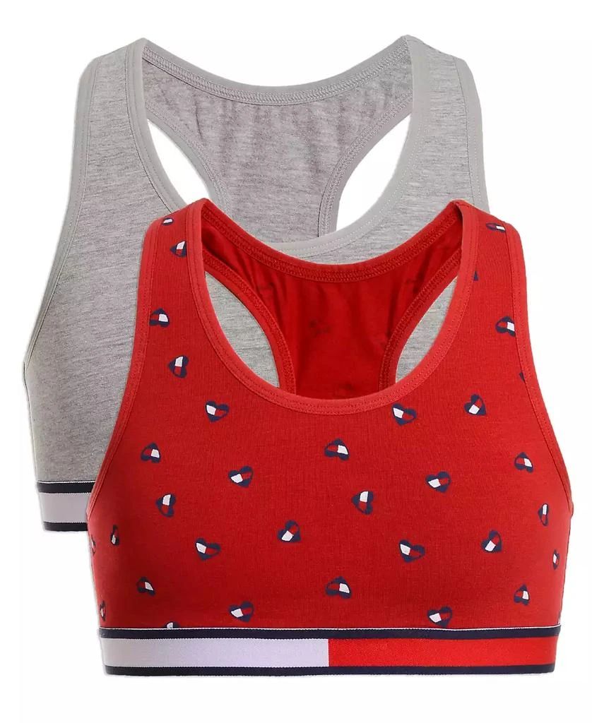 商品Tommy Hilfiger|Little & Big Girls 2-Pk. Heart Flag Cropped Bra,价格¥58,第1张图片