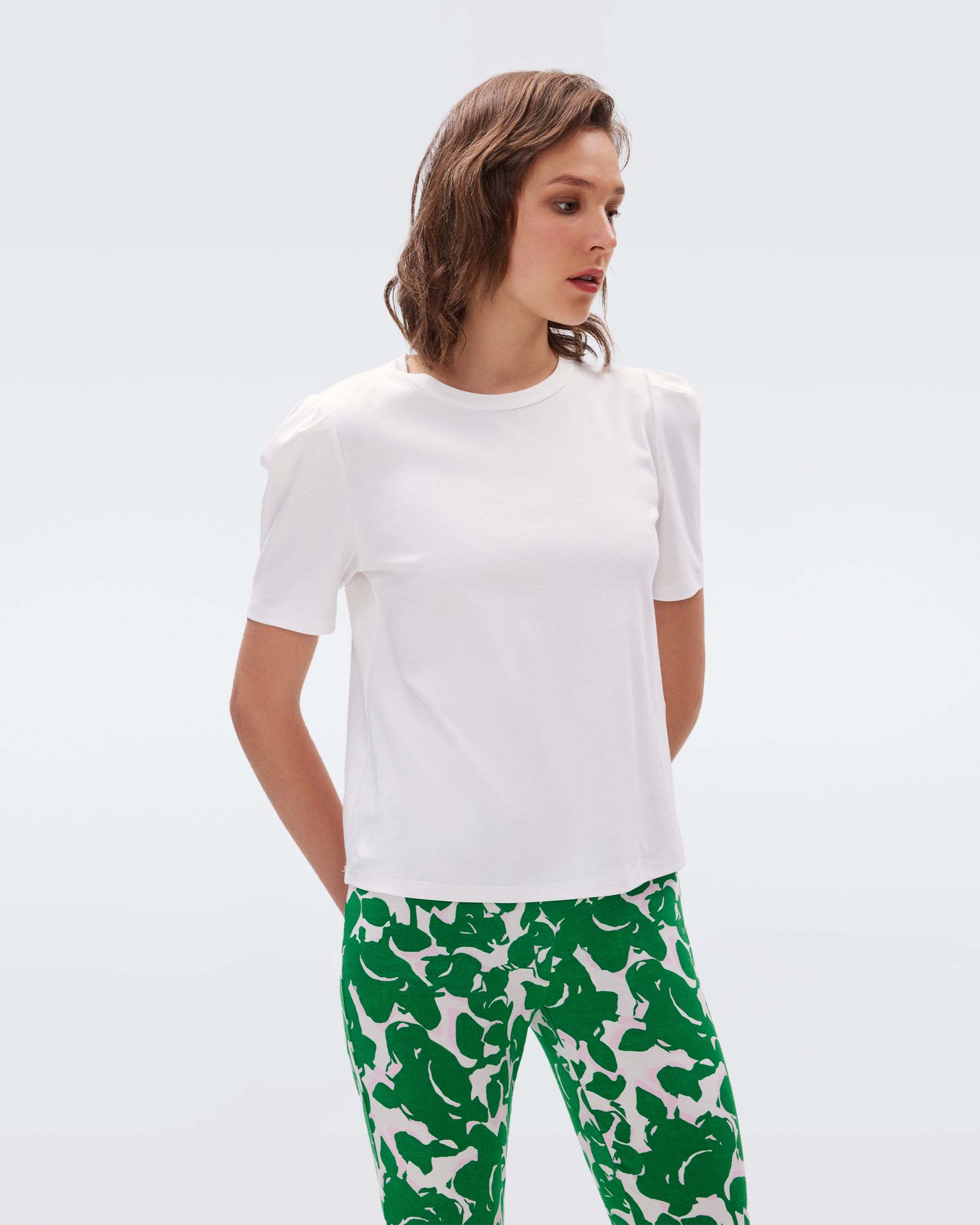 商品Diane von Furstenberg|Diane von Furstenberg 女士衬衫 DVFBS2R005IVORY 白色,价格¥1267,第3张图片详细描述