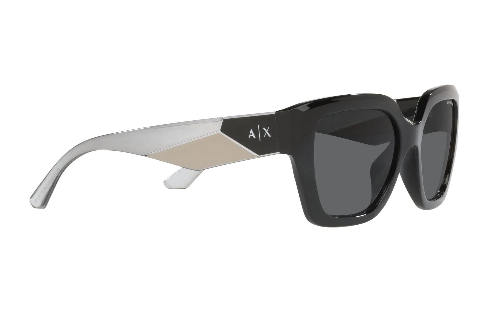 商品[国内直发] Armani Exchange|AE 全框镜腿字母 板材镜架 方形 太阳眼镜 男款 哑光黑色,价格¥1049,第8张图片详细描述