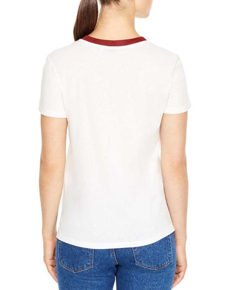 商品Sandro|Contrast-Trim Girls Can Dream Graphic Tee,价格¥352,第2张图片详细描述