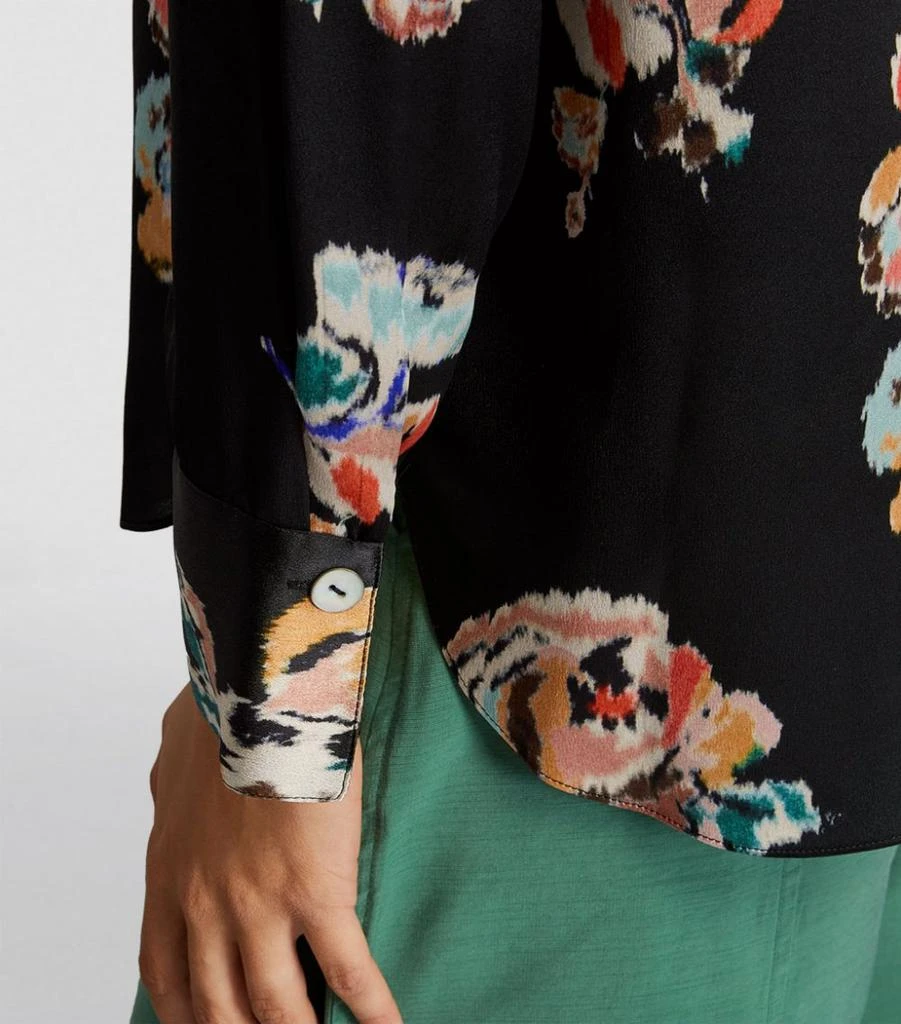Silk Floral Ikat Shirt 商品