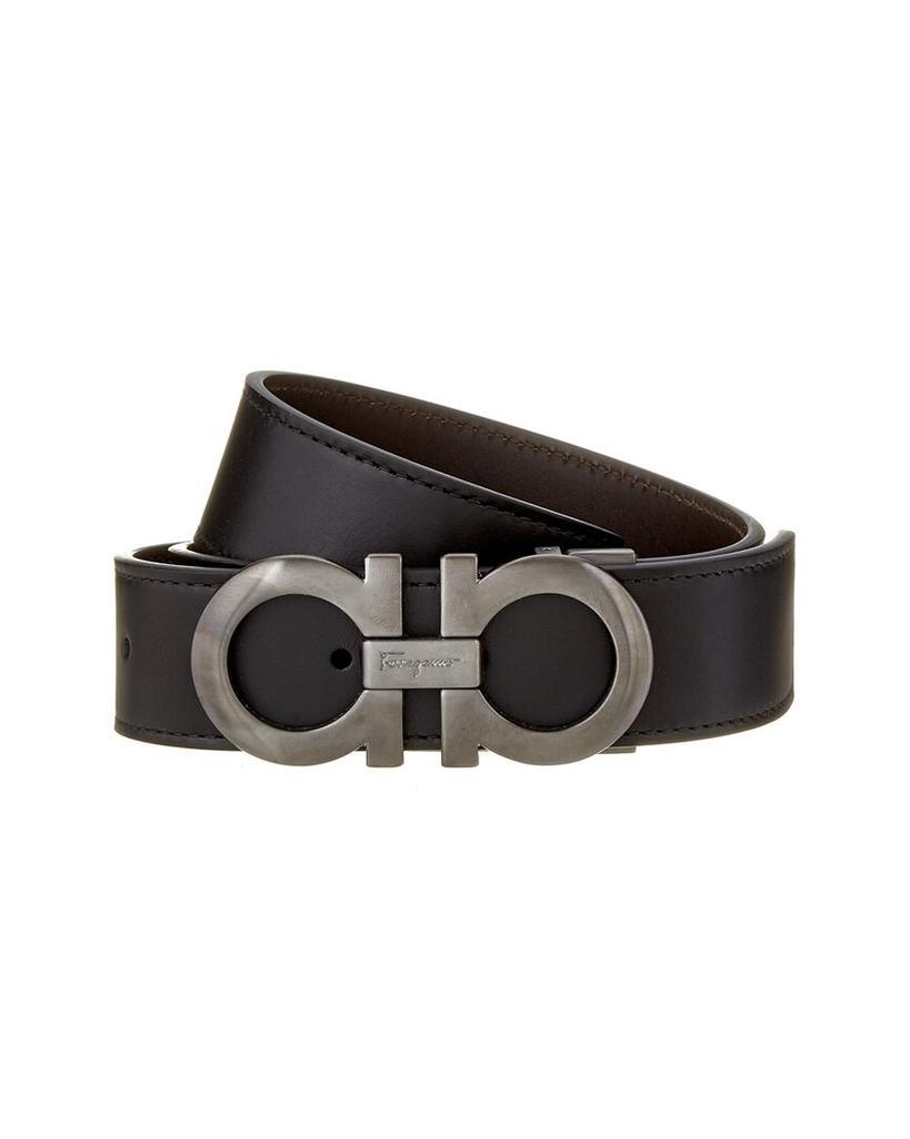 商品Salvatore Ferragamo|Salvatore Ferragamo Double Gancini Reversible & Adjustable Leather Belt,价格¥3292,第1张图片