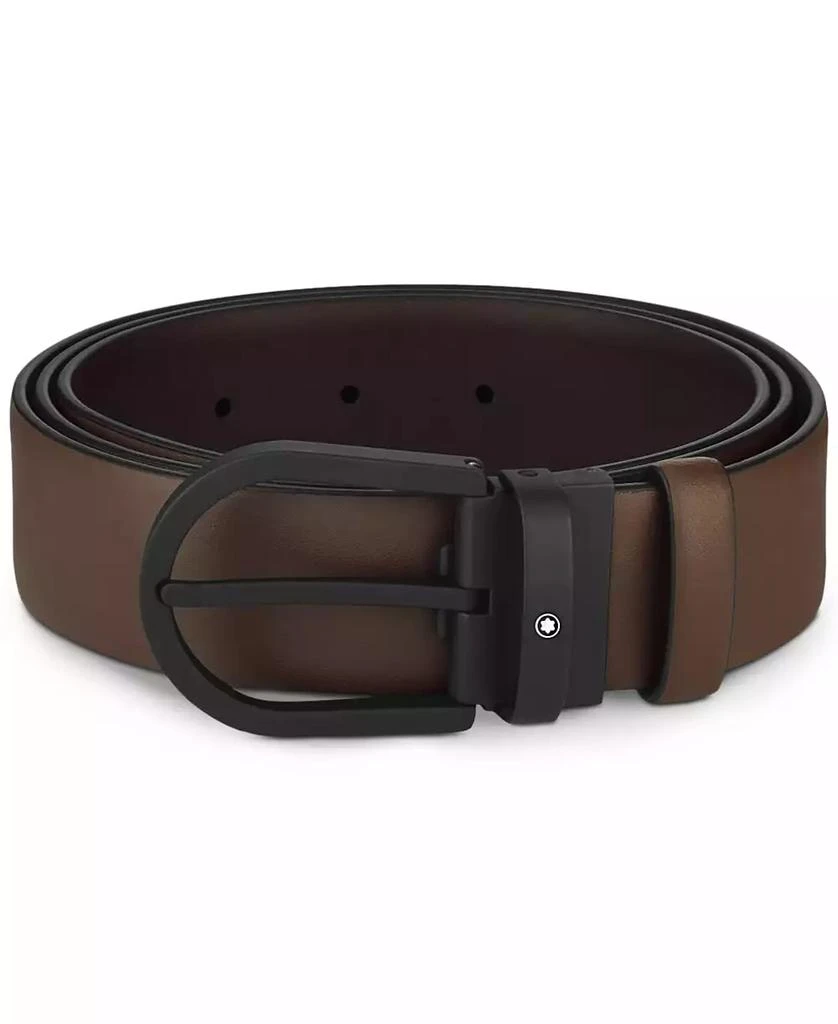 商品MontBlanc|Horseshoe Buckle Leather Belt,价格¥3587,第2张图片详细描述