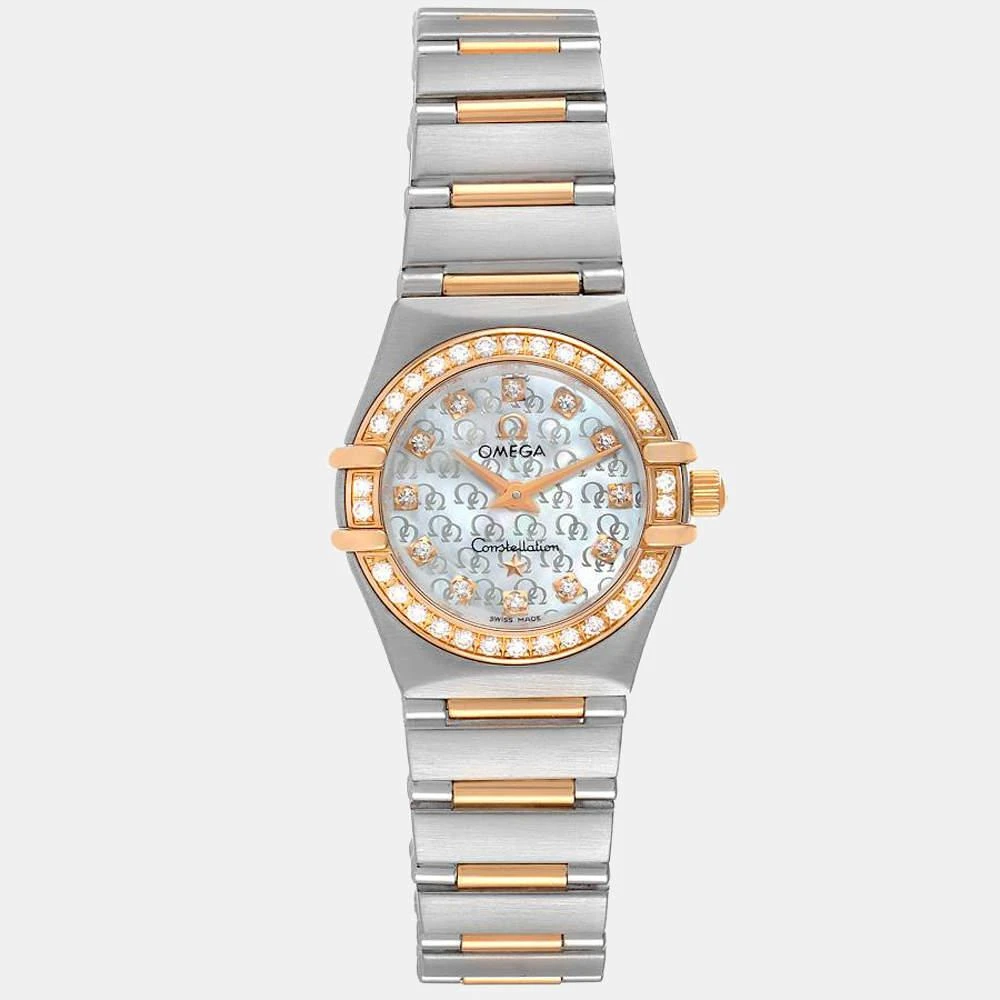 商品[二手商品] Omega|Omega MOP Diamonds 18K Rose Gold And Stainless Steel Constellation My Choice Steel 360.75.00 Women's Wristwatch 22.5 MM,价格¥26731,第1张图片