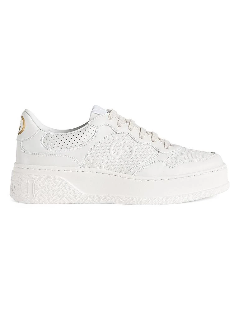 商品Gucci|GG Embossed Leather Sneakers,价格¥7516,第1张图片