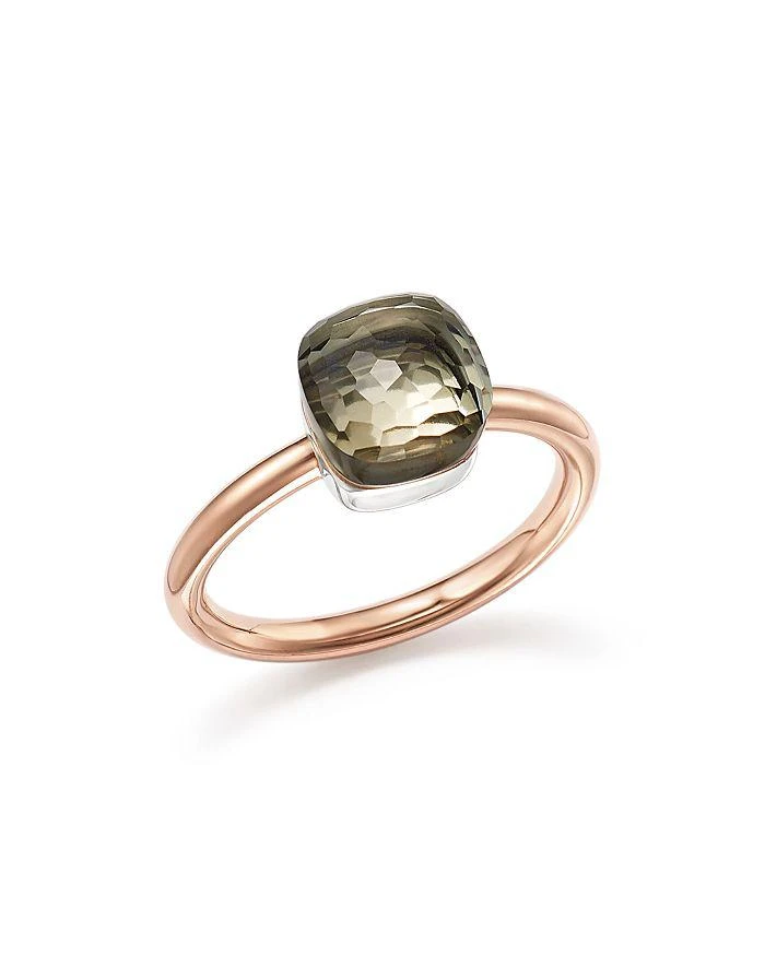商品Pomellato|Nudo Mini Ring with Faceted Prasiolite in 18K Rose and White Gold,价格¥13455,第1张图片