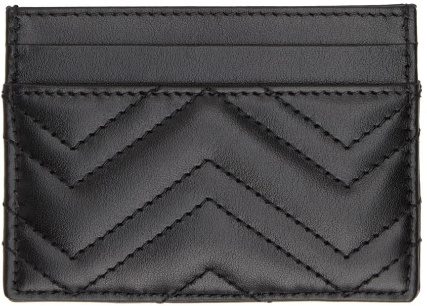 商品Gucci|Black GG Marmont Card Holder,价格¥2724,第2张图片详细描述