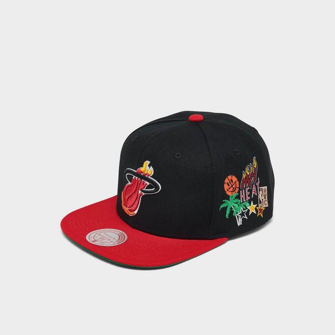 Mitchell & Ness NBA Miami Heat Patch Overload Snapback Hat商品第1张图片规格展示