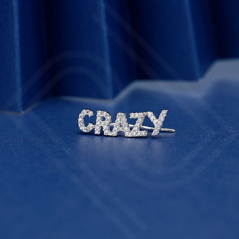 APM Monaco字母耳钉“CRAZY”单只女 纯银小众设计感轻奢2021新款夏季搭配AE10958OX 商品