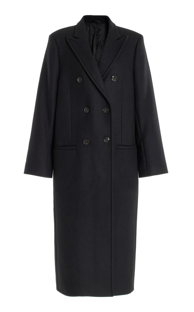 Toteme - Women's Double-Breasted Wool Overcoat - Black - EU 38 - Moda Operandi商品第1张图片规格展示